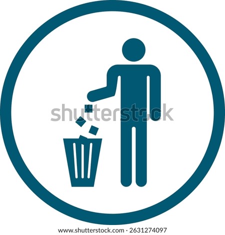 Signage to indicate "Use bin to discard waste"