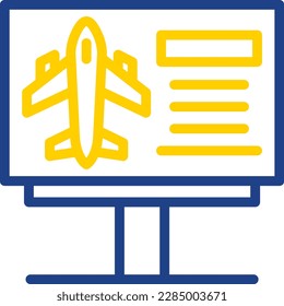Signage Line Two Color Vector Icon Design