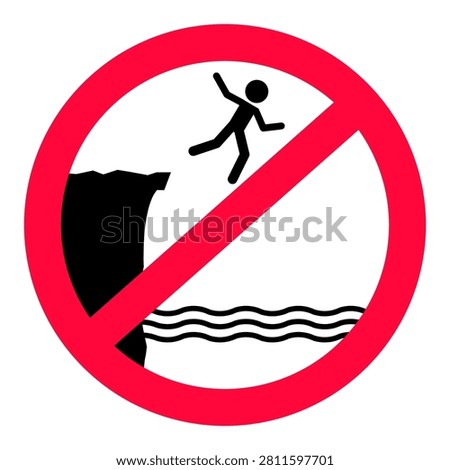 Signage to prevent people from jumping off a cliff