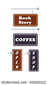 Signage shop sign route hanging information and shop signs banner retailer