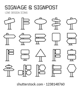 signage, signpost and road sign icons