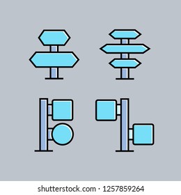 signage and signpost vector set