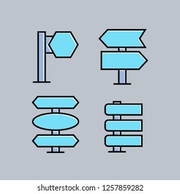 signage and signpost vector set
