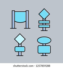 signage and signpost vector set