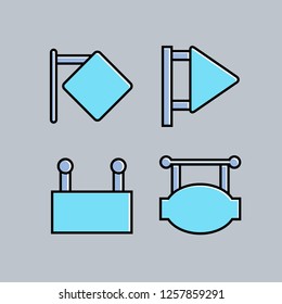 signage and signpost vector set
