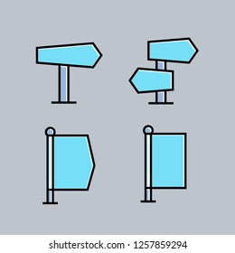 signage and signpost vector set