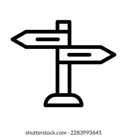 Signage Vector Line Icon Design