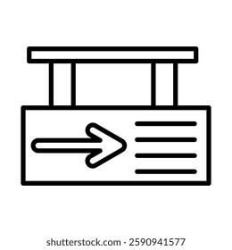 Signage Vector Line Icon Design