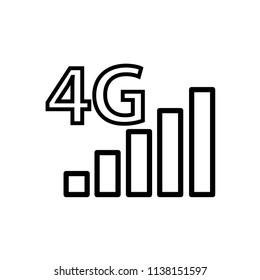signal, 4g icon vector template