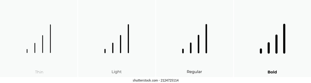 signal alt icon. Thin, Light Regular And Bold style design isolated on white background