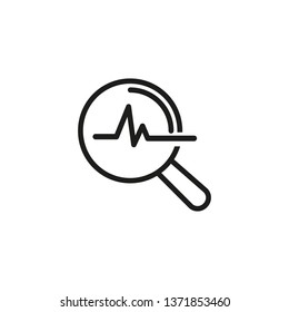 Signal analysis line icon. Information, technology, digital. Data analysis concept. Vector illustration can be used for topics like program, mobile app, computer
