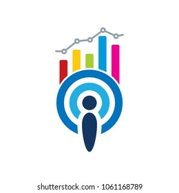 Signal Analytic Logo Icon Design