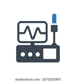 Ícone Do Analisador De Sinal Isolado Em Plano De Fundo Branco 
