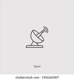 signal antenna icon vector isolated on white background