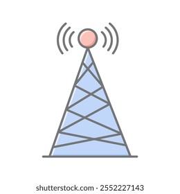 Signal Antenna lineal color icon , vector, pixel perfect, illustrator file