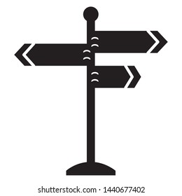 Signal arrows guide direction icon. Road sign icon symbol. vector illustration.