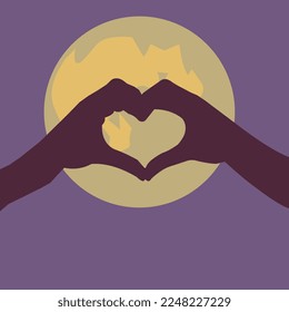 FONDO SEÑAL CON MANOS DEL CORAZÓN