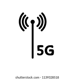 signal bar 5g icon vector template