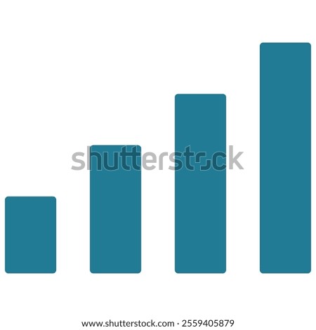 signal bar icon with flat style