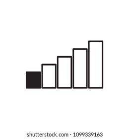 Signal bar icon flat vector template design trendy