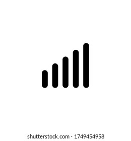 Signal Bar Icon Isolated on White Background. Phone Signal Symbol Vector