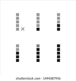 Signal bar icon set. Vector illustration. EPS 10