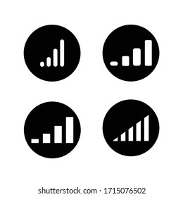 Signal bar icon symbol vector eps10