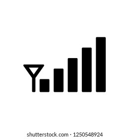 Signal bar icon vector