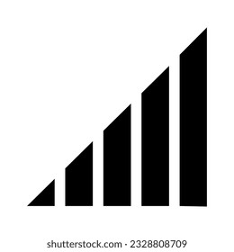 Signal bar icon vector, flat illustration of signal vector icon isolated on white background editable