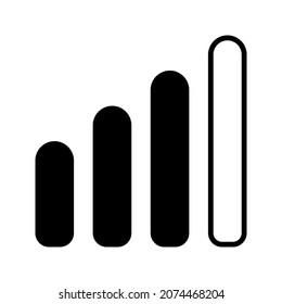 Signal bar icon vector isolated on background EPS 10
