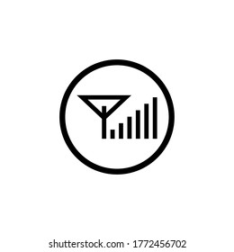Signal bar icon vector. Vector template