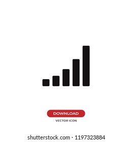 Signal bars icon vector