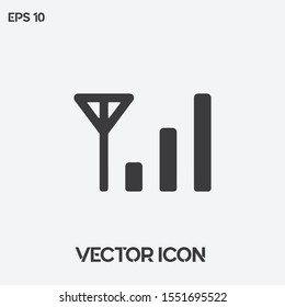 Signal bars vector icon illustration. Ui/Ux. Premium quality.