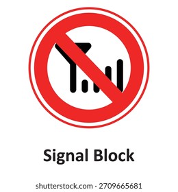 Icono del Vector del bloque de la señal que puede modificar o editar fácilmente

