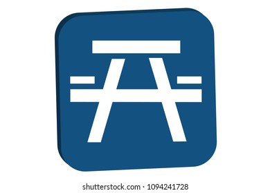 Signal of camping area.