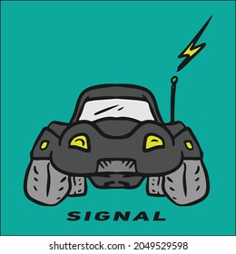 Signal car, editable vector file for your brand, logo, icon, or all of your graphic needs.