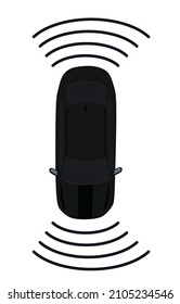 Ola de señal del coche. ilustración vectorial