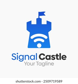 Plantilla de diseño de logotipo de Signal Castle. Bueno para empresas, agencias, comunidad y Organización