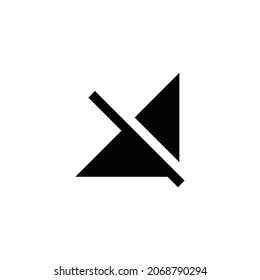 signal cellular off Icon. Flat style design isolated on white background. Vector illustration