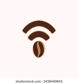 signal of coffee bean logo