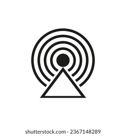 Signal to connect with technology device icon. Vector illustration. EPS 10.