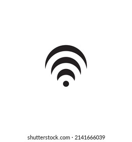 Signal. crescent moons. circle, simple symbol logo vector