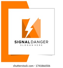 diseño del logotipo de peligro de señal