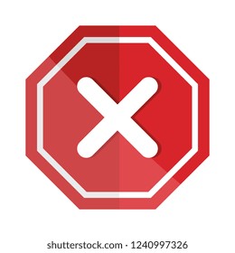 signal with denied mark icon