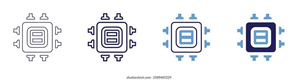 Signal device icon in 4 different styles. Thin Line, Line, Bold Line, Duotone. Duotone style. Editable stroke.