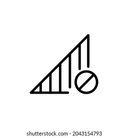 diseño vectorial de icono de línea deshabilitada de señal, icono de línea de trazo editable