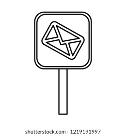 signal with envelope mail