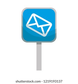 signal with envelope mail
