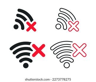 Signal error icon. Illustration vector