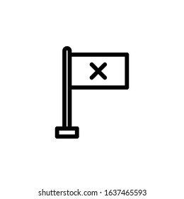 Signal Flag Icon vector illustration logo template for many purpose. Isolated on white background.